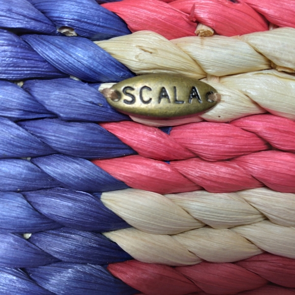NWT. Scala PATRIOTIC FLAG Straw Shoulder Purse - Picture 8 of 13